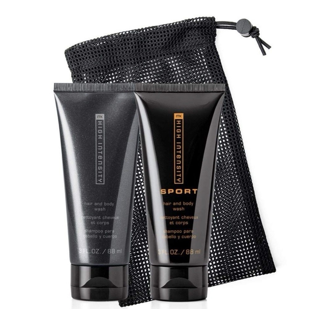 Mary Kay MK MEN HIGH INTENSITY & HIGH INTENSITY SPORT HAIR & BODY WASH GIFT SET